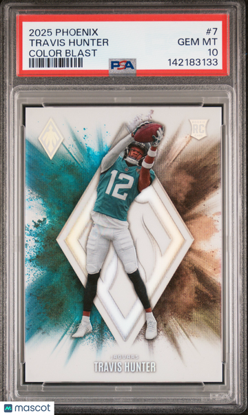 2025 Panini Phoenix Color Blast Travis Hunter #7 PSA 10
