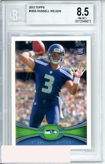 2012 TOPPS RUSSELL WILSON #165 SEATTLE SEAHAWKS ROOKIE RC BGS 8.5 NM MT+