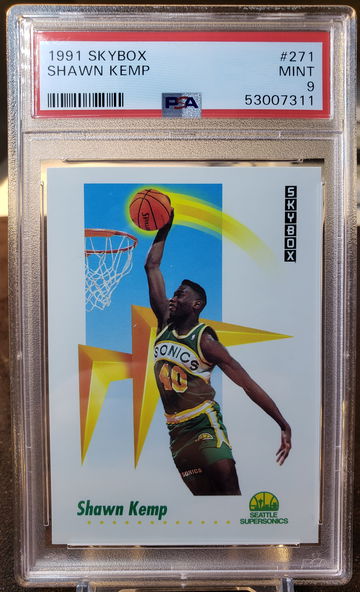 1991 Skybox Shawn Kemp MInt PSA 9 #271 Seattle Supersonics