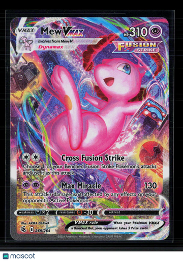 2022 Fusion Strike Mew VMAX Etched Secret Rare SAR #269/264