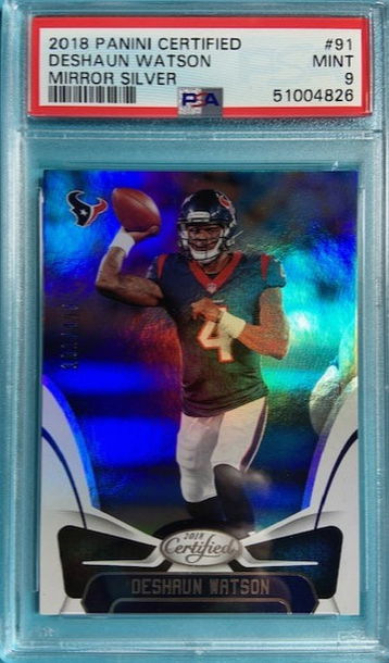 2018 Certified Mirror Silver /499 Deshaun Watson SP #91 Houston Texans PSA 9 MINT