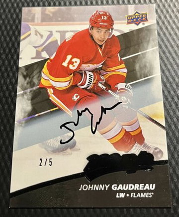 Johnny Gaudreau Flames 2017-18 Upper Deck MVP Black Parallel #212 - 2/5