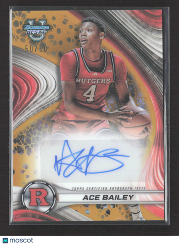 2025 Bowman University Best Basketball Ace Bailey #B24-AB Auto