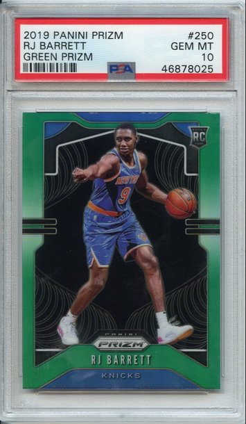 RJ Barrett Green Prizm PSA 10 NEP