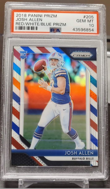 2018 Prizm Red Whit Blue Josh Allen RC PSA10