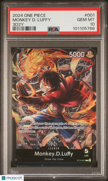 2024 One Piece Starter Deck St14-3d2y Monkey D. Luffy PSA 10 #001