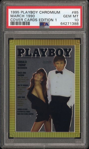 1995 Playboy Chromium Card President Donald Trump RC #85 PSA 10 Gem Mint *pop 9