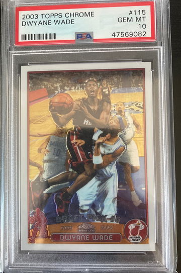 Dwyane wade 2003 topps chrome rookie psa 10