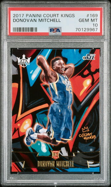 DONOVAN MITCHELL 2017 Panini Court Kings #169 Level III Rookie RC PSA 10 Gem Mint SP
