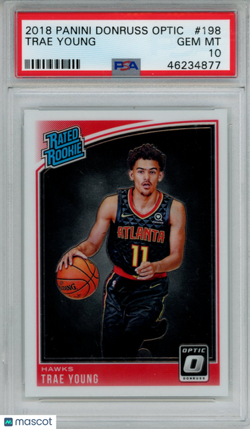 2018 Panini Donruss Optic Trae Young #198 Rookie PSA 10