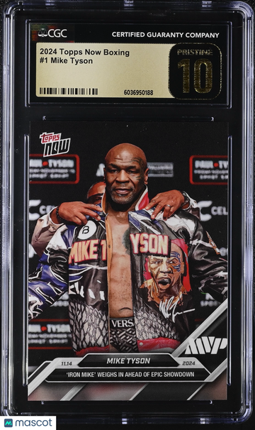 2024 Topps Now Boxing Mike Tyson #1 CGC 10