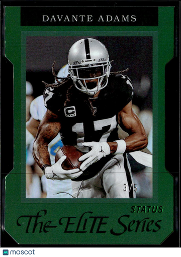 Davante Adams 2024 Panini Donruss Elite The Elite Series Status Green /5 Las Vegas Raiders