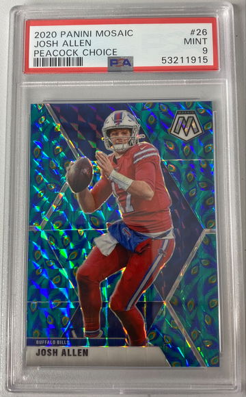 2020 Mosaic Josh Allen Peacock Choice PSA 9 