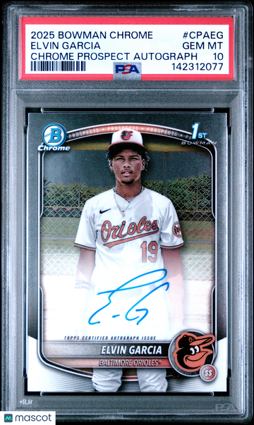 2025 Bowman Chrome Prospect Autographs Elvin Garcia #CPAEG PSA 10