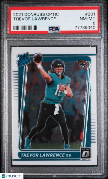 2021 Panini Donruss Optic Trevor Lawrence #201 Rookie PSA 8
