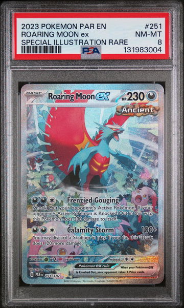 2023 Pokemon Scarlet and Violet Paradox Rift Special Illustration Rare Roaring Moon Ex #251 PSA 8