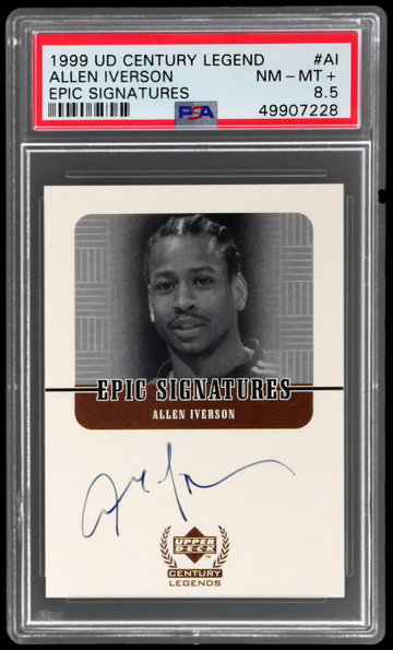 1999 Upper Deck Century Legends Allen Iverson Epic Signatures PSA 8.5