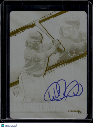 2021 Bowman's Best William Contreras #B21-WC Yellow Printing Plate