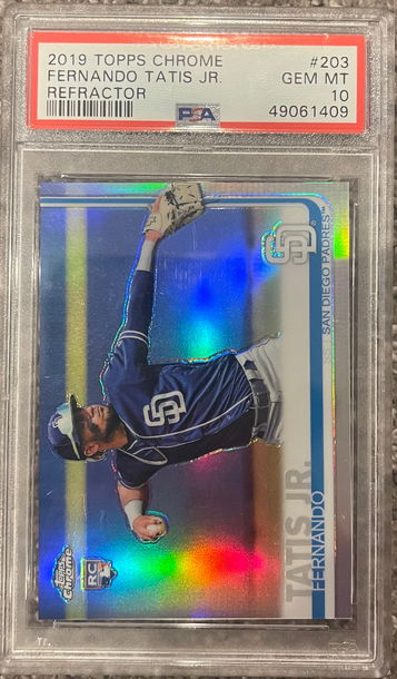 2019 Topps Chrome Fernando Tatis PSA 10 Refractor 