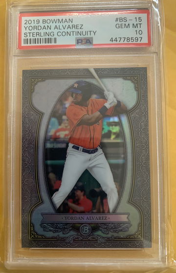 2019 bowman Yordan Alvarez sterling continuity 