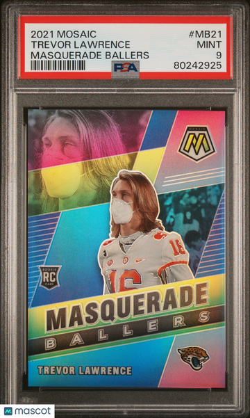 2021 Panini Mosaic Masquerade Ballers Trevor Lawrence Rookie #MB21 PSA 9 Jacksonville Jaguars