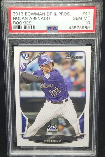 Nolan Arenado 2013 Bowman Draft Picks & Prospects RC Rookie Card # 41 Graded PSA Gem Mint 10