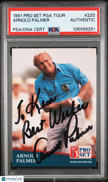1991 Pro Set Pga Tour Arnold Palmer #220 PSA A Auto A