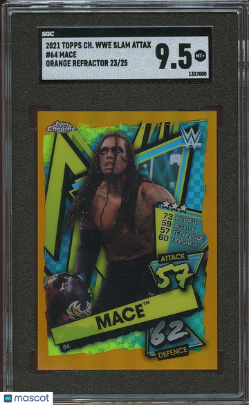 2021 Topps Chrome Wwe Slam Attax Mace #64 Orange Refractor 25 SGC 9.5