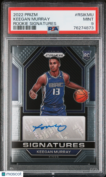 2022 Panini Prizm Rookie Signatures Keegan Murray #RSIKMU PSA 9