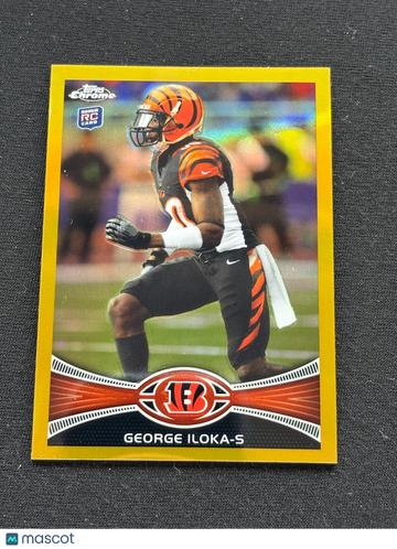 George Iloka 2012 Topps Chrome Rookie Gold Refractor Cincinnati Bengals
