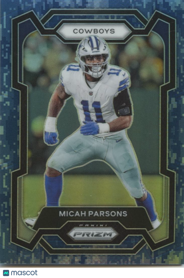 Micah Parsons 2023 Prizm Blue Camo Prizm SSP Dallas Cowboys 4/25