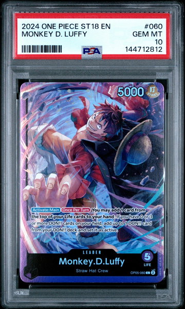 2024 One Piece Starter Deck Monkey D. Luffy #OP05-060 PSA 10