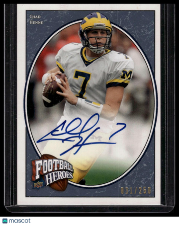 2008 Upper Deck Heroes Chad Henne #117 Autographs Bronze SN AU RC