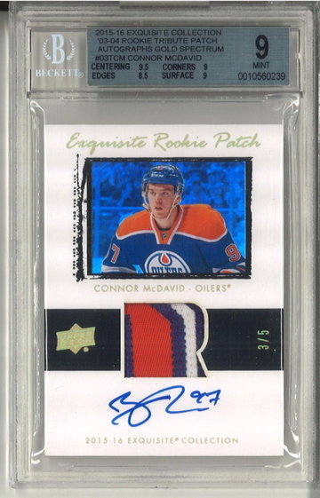 2015-16 Exquisite Collection Gold Connor McDavid