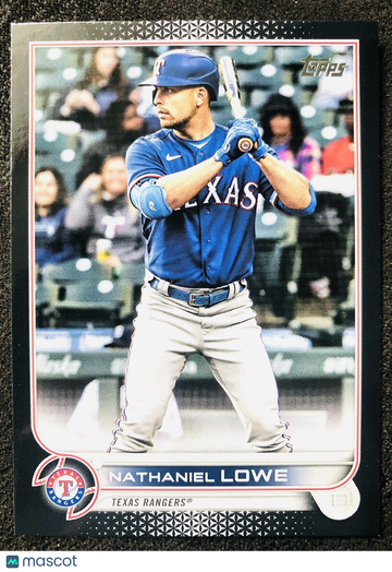 NATHANIEL LOWE 2022 Topps Series 2 #551 BLACK Parallel SP #62/71 Texas Rangers