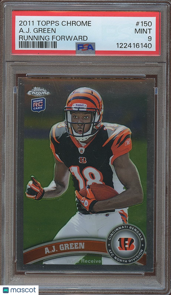 2011 Topps Chrome A.J. Green #150 Running Forward Rookie PSA 9