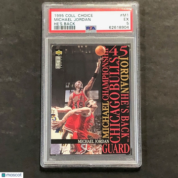 1995 Collector's Choice Jordan-He's Back Michael Jordan #M1 He's Back PSA 5