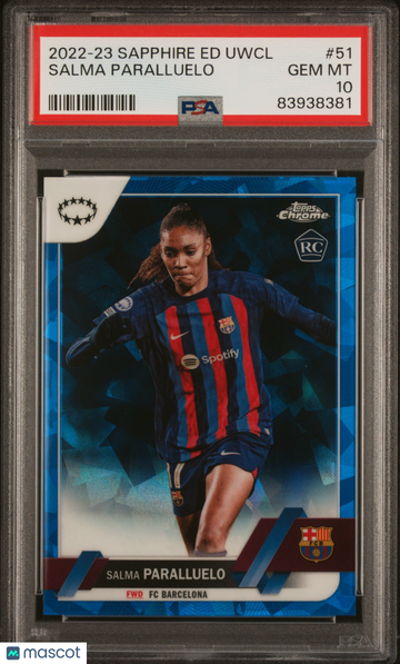 2022-23 Topps Chrome Sapphire Edition UEFA Women's Salma Paralluelo #51 PSA 10