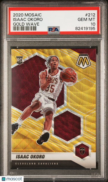 2020 Panini Mosaic Isaac Okoro #212 Gold Wave PSA 10