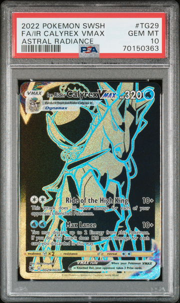 2022 Pokemon Sword and Shield Astral Radiance Trainer Gallery Ice Rider Calyrex Vmax #TG29 PSA 10