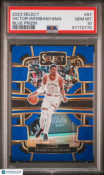 2023 Panini Select Victor Wembanyama #87 Blue Prizm PSA 10