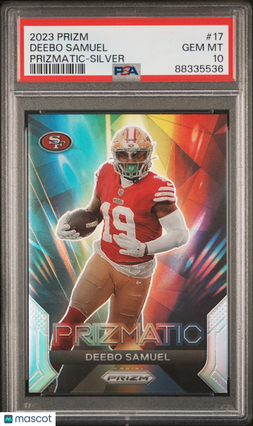 2023 Panini Prizm Prizmatic Deebo Samuel #17 Silver PSA 10