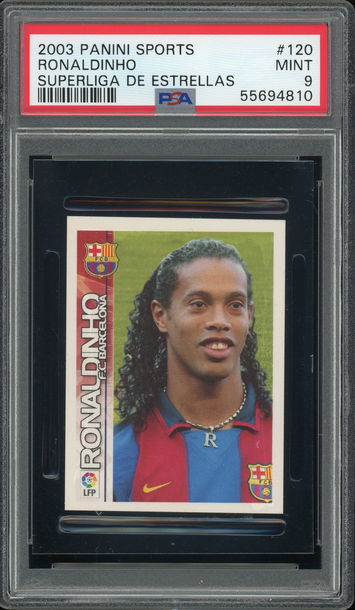 2003 Panini Superliga De Estrellas Ronaldinho PSA 9 POP 1