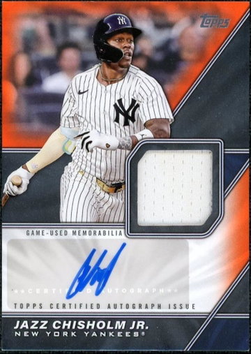 2026 Topps MLMA-JCJ Jazz Chisholm Patch Auto Orange /25