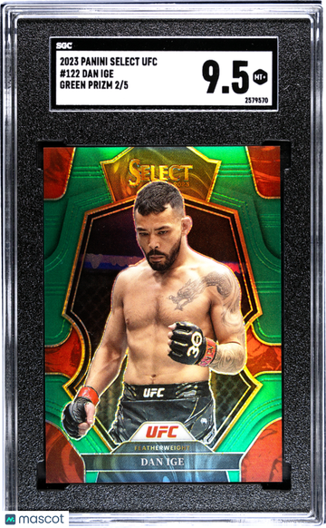 2023 Panini Select Ufc Dan Ige #122 Green Prizm SGC 9.5