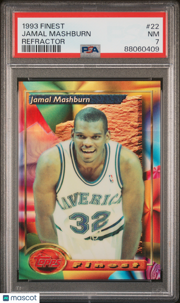1993 Finest Jamal Mashburn #22 Refractor PSA 7