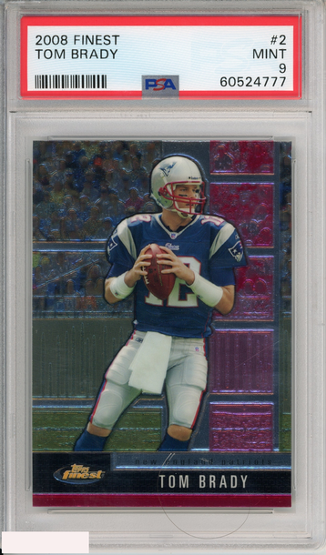 2008 FINEST TOM BRADY #2 NEW ENGLAND PATRIOTS PSA 9 MINT