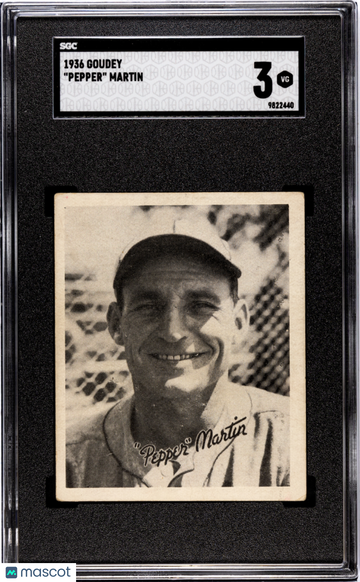 1936 Goudey (R314) Pepper Martin SGC 3