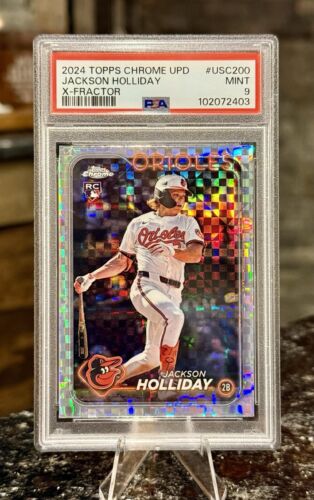 2024 Topps Chrome Update X-FRACTOR #USC200 JACKSON HOLLIDAY PSA 9 MINT Orioles