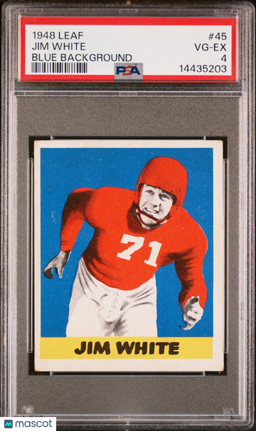 1948 Leaf Jim White #45 Blue Background PSA 4